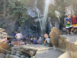 Tourists at Waterfall in Yelapa